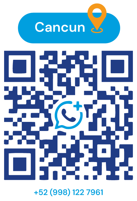 Código QR para contactar por whatsapp a RH desde Cancún.